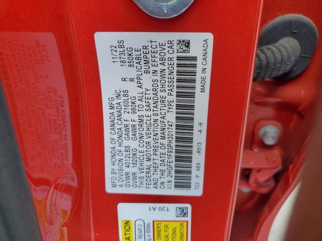2023 HONDA CIVIC TOUR - 2HGFE1F93PH301747