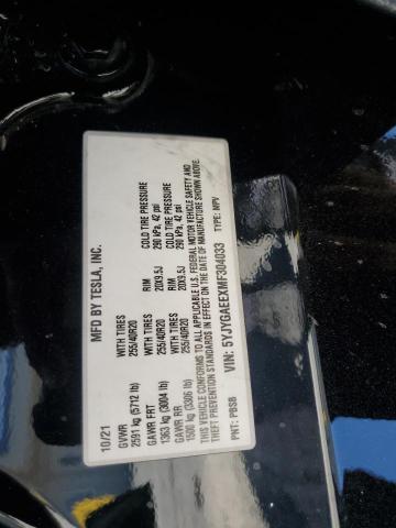2021 TESLA MODEL Y - 5YJYGAEEXMF304033