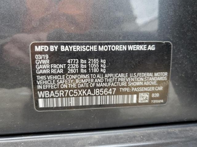 2019 BMW 330XI WBA5R7C5XKAJ85647