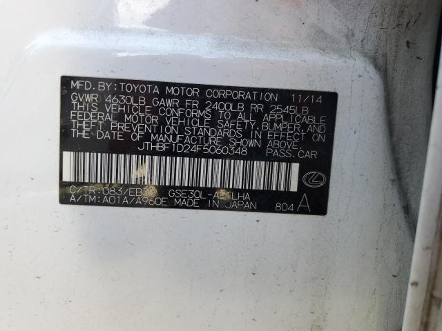 2015 LEXUS IS 250 JTHBF1D24F5060348