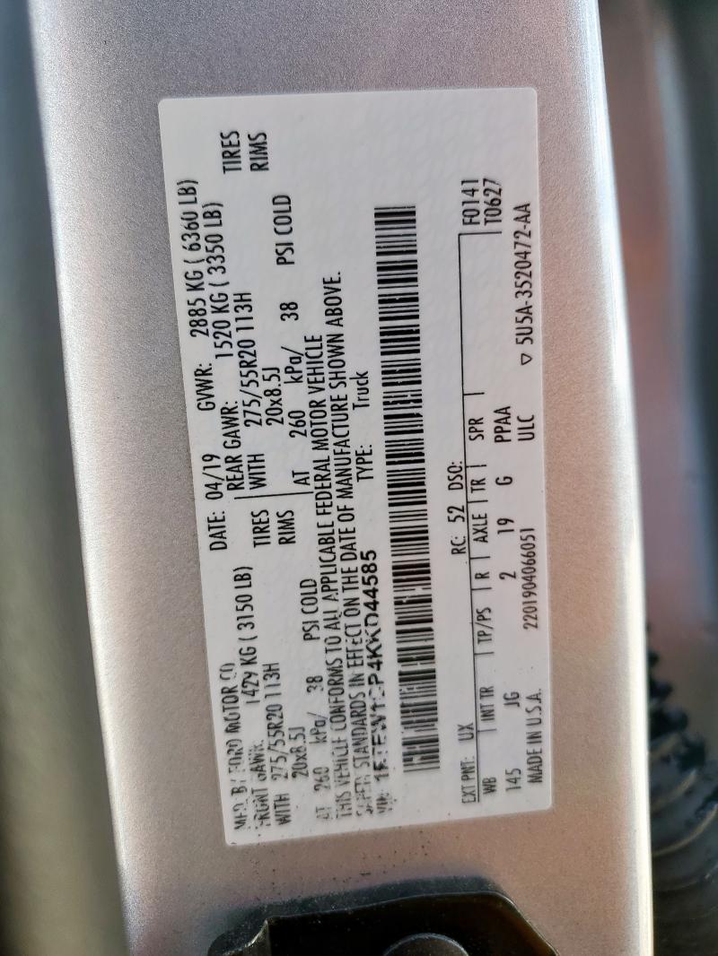 2019 FORD F150 SUPER 1FTEW1CP4KKD44585