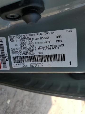 2022 TOYOTA TUNDRA DOU 5TFJA5DA4NX023359