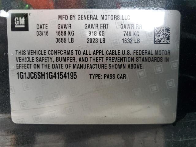 2016 CHEVROLET SONIC LT - 1G1JC6SH1G4154195