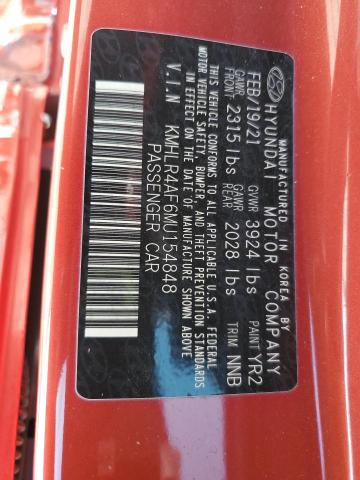 2021 HYUNDAI ELANTRA N LINE KMHLR4AF6MU154848