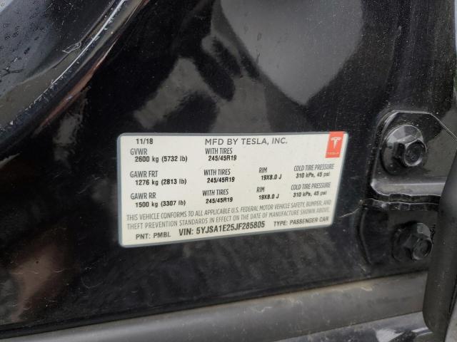 2018 TESLA MODEL S 5YJSA1E25JF285805