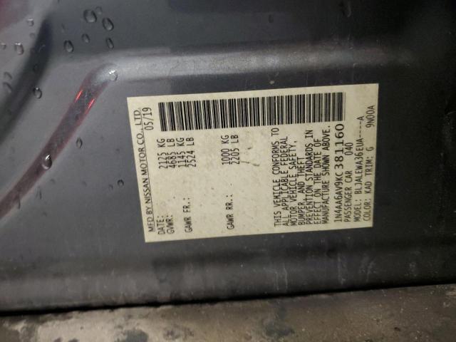 2019 NISSAN MAXIMA S - 1N4AA6AV9KC381160
