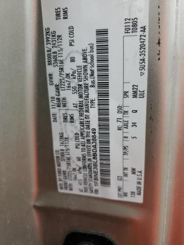 2011 FORD ECONOLINE - 1FBNE3BL8BDA38849