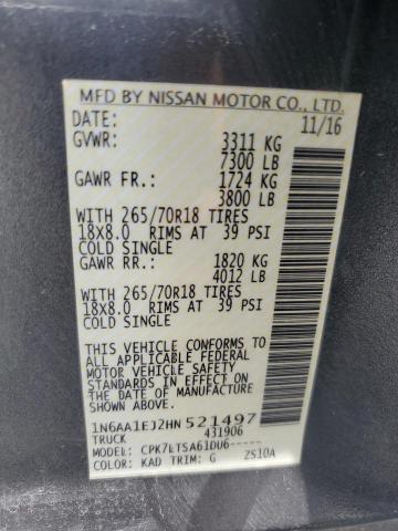 2017 NISSAN TITAN S - 1N6AA1EJ2HN521497