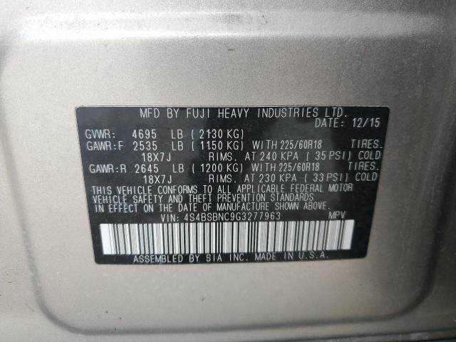 2016 SUBARU OUTBACK 2. - 4S4BSBNC9G3277963