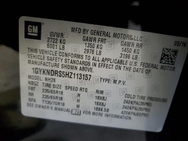 2017 CADILLAC XT5 LUXURY - 1GYKNDRS5HZ113157