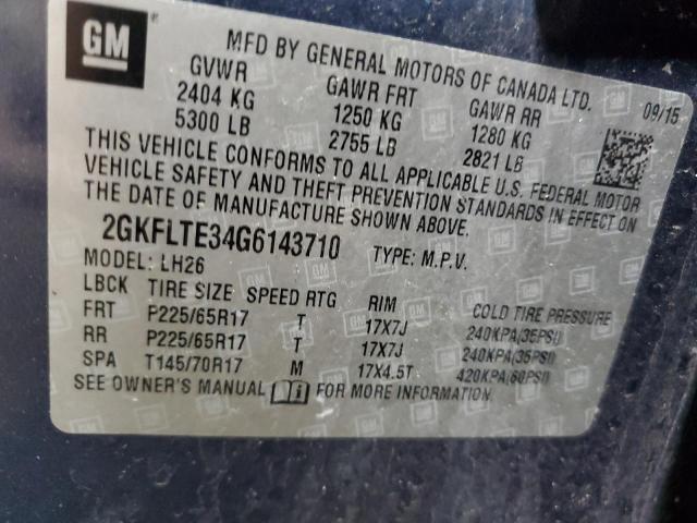 2016 GMC TERRAIN SL - 2GKFLTE34G6143710