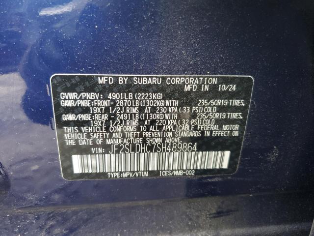 2025 SUBARU FORESTER S JF2SLDHC7SH489864