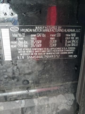 2022 HYUNDAI SANTA FE L 5NMS44AL7NH443752