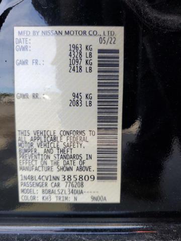 2022 NISSAN ALTIMA SR - 1N4BL4CV1NN385809