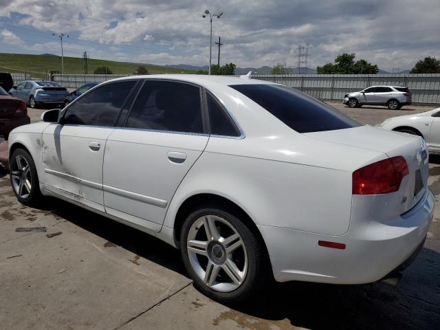 AUDI A4 2.0T QU 2007 white  gas WAUDF78E87A203390 photo #3
