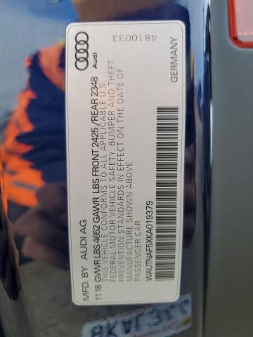 2019 AUDI A5 PREMIUM - WAUTNAF5XKA019379