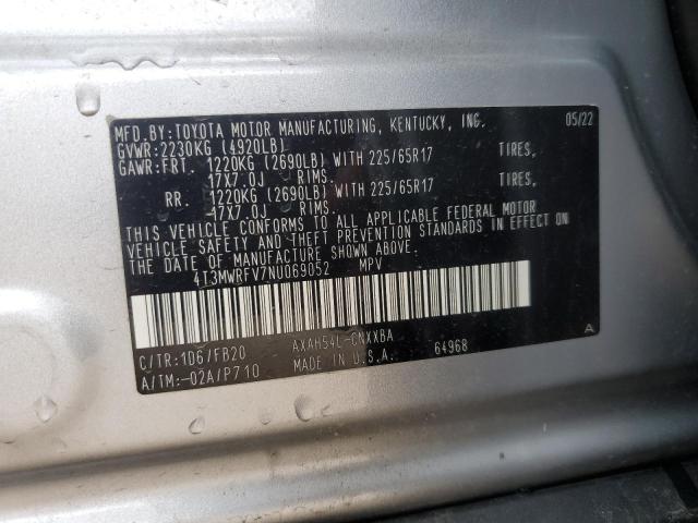 2022 TOYOTA RAV4 LE 4T3MWRFV7NU069052