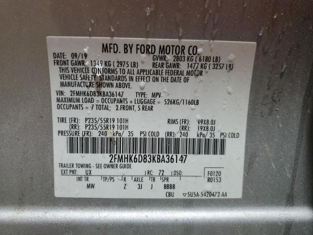 2019 FORD FLEX LIMIT 2FMHK6D83KBA36147