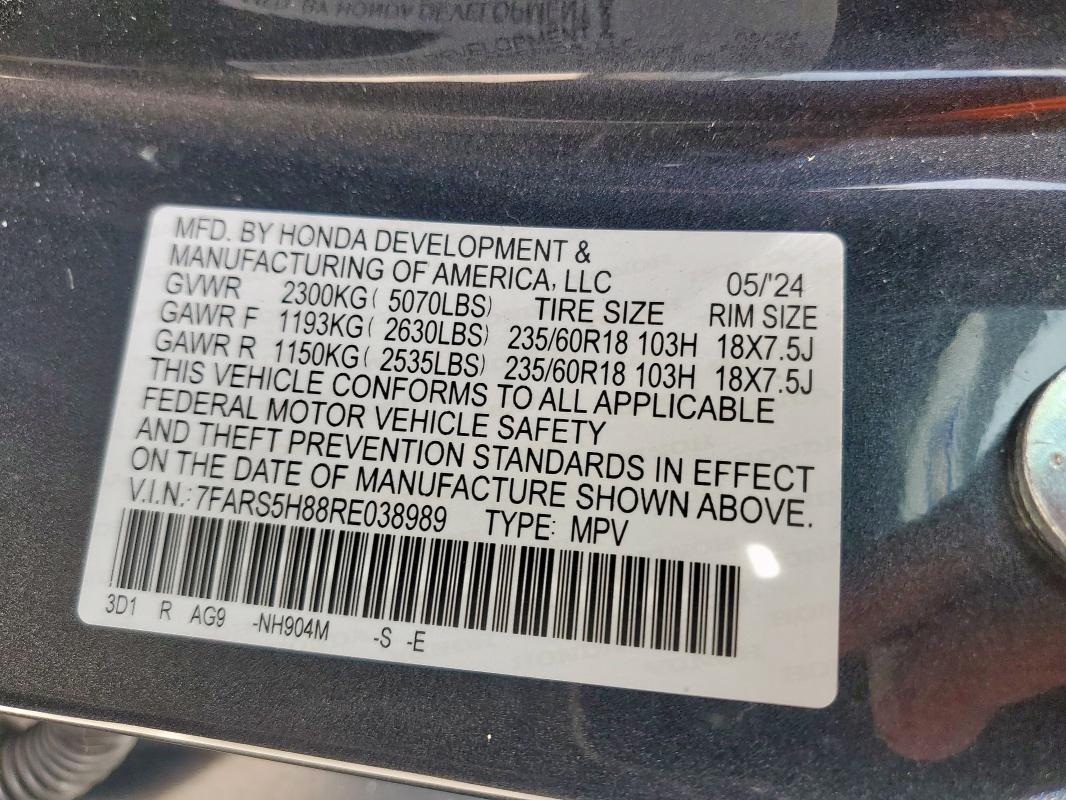 2024 HONDA CR-V SPORT - 7FARS5H88RE038989