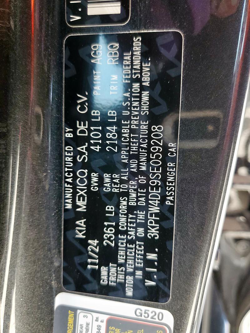 2025 KIA K4 GT LINE - 3KPFW4DE9SE059208