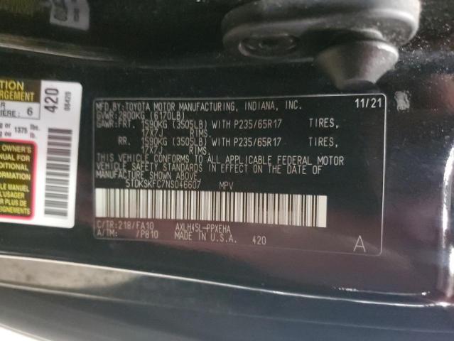 2022 TOYOTA SIENNA LE 5TDKSKFC7NS046607
