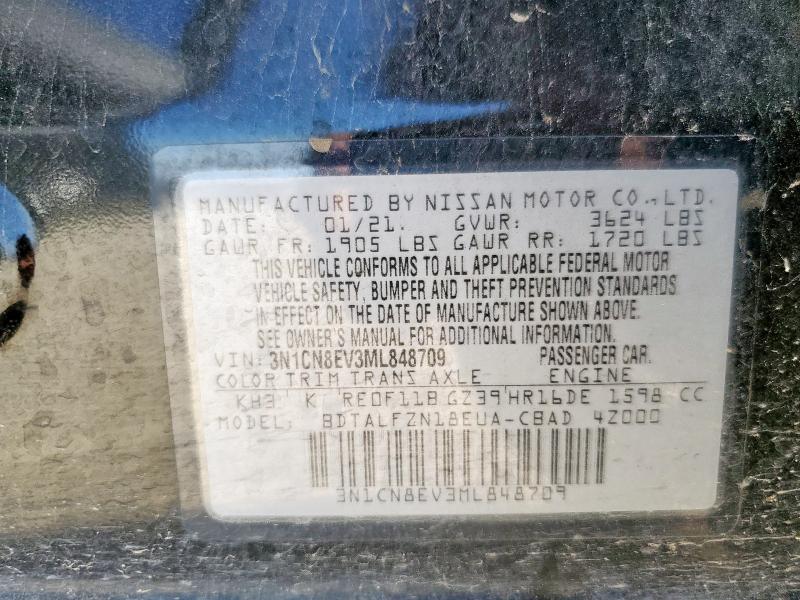 2021 NISSAN VERSA SV - 3N1CN8EV3ML848709