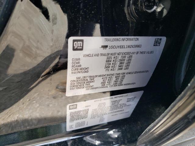 2021 CHEVROLET SILVERADO - 1GCUYEEL1MZ439963