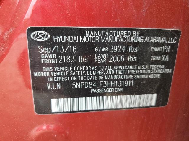 2017 HYUNDAI ELANTRA SE 5NPD84LF3HH131911