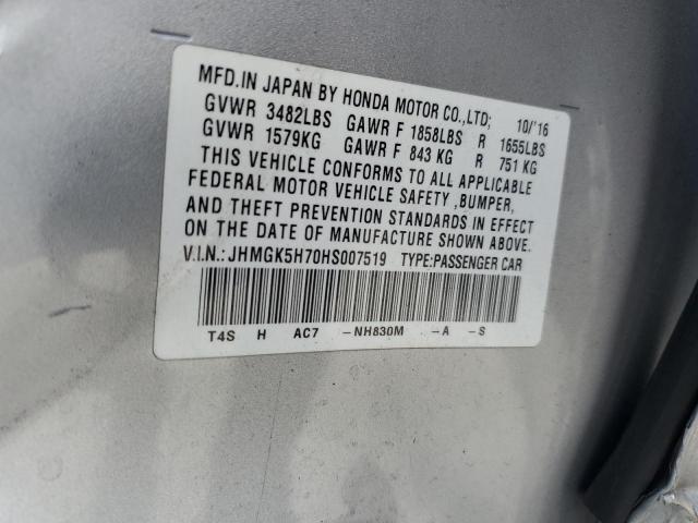 2017 HONDA FIT EX - JHMGK5H70HS007519