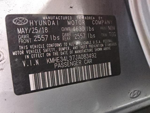 2018 HYUNDAI SONATA HYB KMHE34L37JA083492