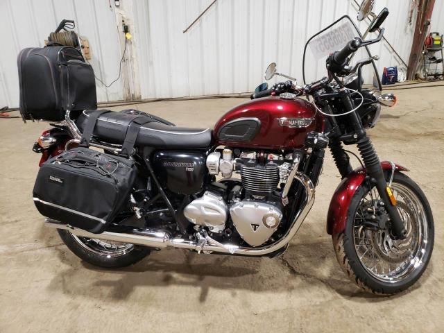 TRIUMPH MOTORCYCLE BONNEVILLE 2017 maroon  gas SMTD40HL7HT819863 photo #1