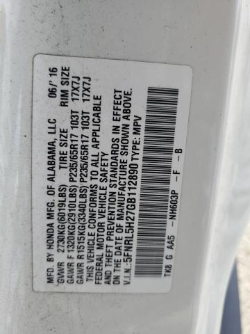 2016 HONDA ODYSSEY LX 5FNRL5H27GB112890