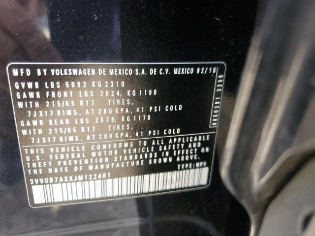 2018 VOLKSWAGEN TIGUAN S - 3VV0B7AXXJM122461