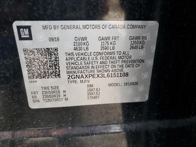 2020 CHEVROLET EQUINOX PR - 2GNAXPEX3L6151108