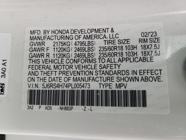 2023 HONDA CR-V EXL - 5J6RS4H74PL005473