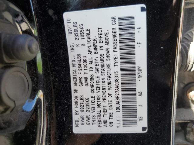 2010 ACURA TL - 19UUA9F27AA008315