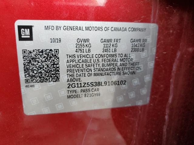 2020 CHEVROLET IMPALA LT - 2G11Z5S38L9106102