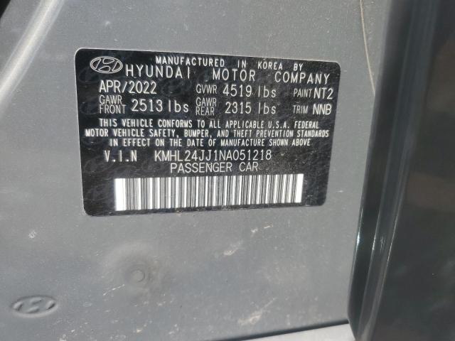 2022 HYUNDAI SONATA HYB KMHL24JJ1NA051218