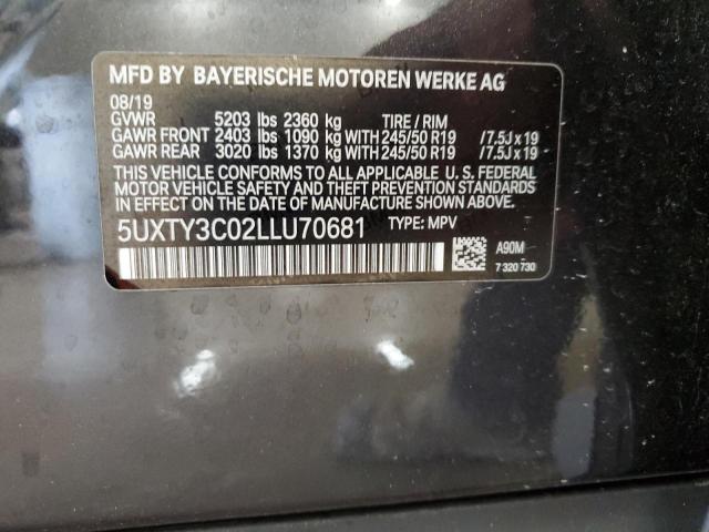 2020 BMW X3 SDRIVE3 - 5UXTY3C02LLU70681