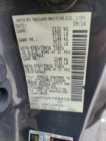 2015 NISSAN FRONTIER S - 1N6BD0CTXFN708820