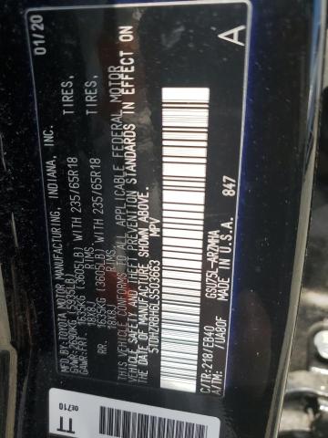 2020 TOYOTA HIGHLANDER - 5TDHZRBH6LS503663