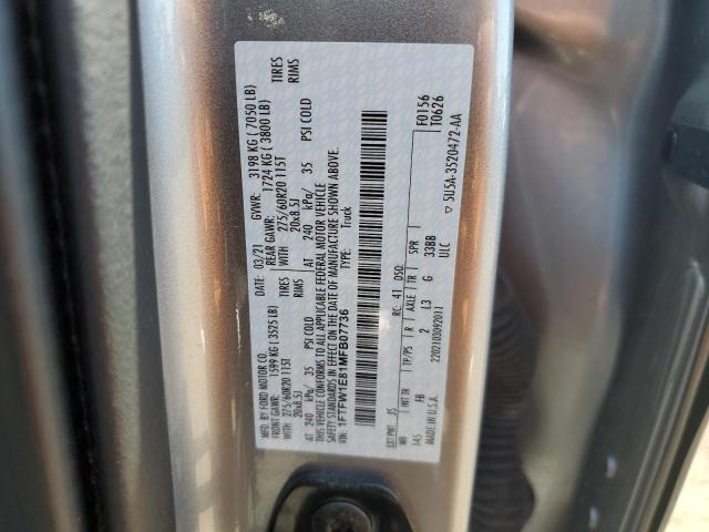 2021 FORD F150 SUPER - 1FTFW1E81MFB07736