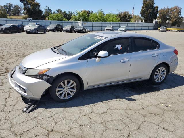 HONDA CIVIC EX 2012 silver  gas 19XFB2F83CE334225 photo #1