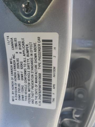 2015 HONDA CIVIC EXL - 2HGFB2F94FH510668