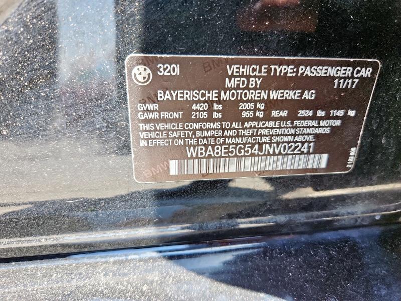 2018 BMW 320 XI WBA8E5G54JNV02241