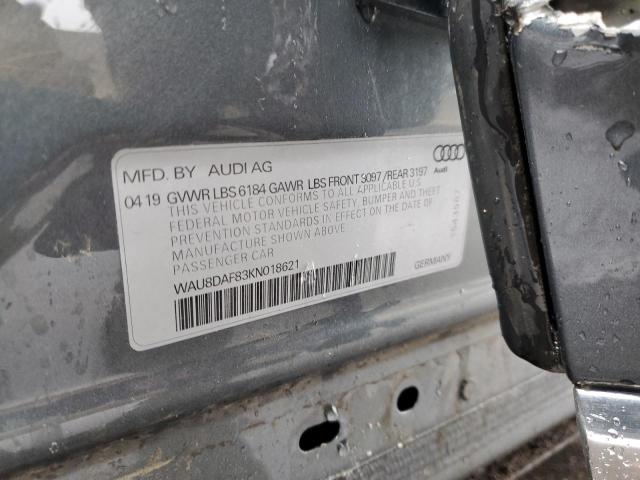 2019 AUDI A8 L WAU8DAF83KN018621