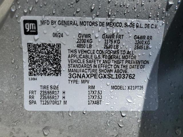 2025 CHEVROLET EQUINOX LT 3GNAXPEGXSL103762