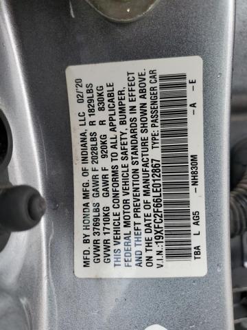 2020 HONDA CIVIC LX - 19XFC2F66LE012867
