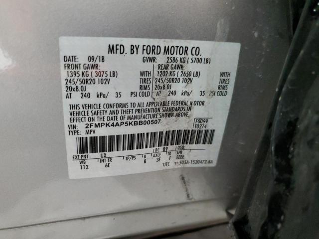 2019 FORD EDGE ST 2FMPK4AP5KBB00507