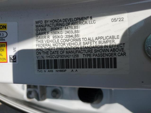 2022 HONDA ACCORD TOU - 1HGCV2F90NA011258